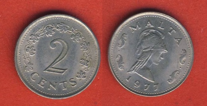  Malta 2 Cent 1977   