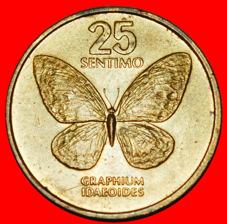  Ⰶ SCHMETTERLING (1983-1990): PHILIPPINEN ★ 25 SENTIMO 1988 STG STEMPELGLANZ!★OHNE VORBEHALT!   