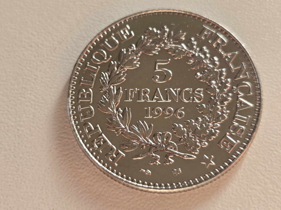  Frankreich 5 Franc 1996 - 200 Jahre Einführung des französischen Dezimalfranken STG   