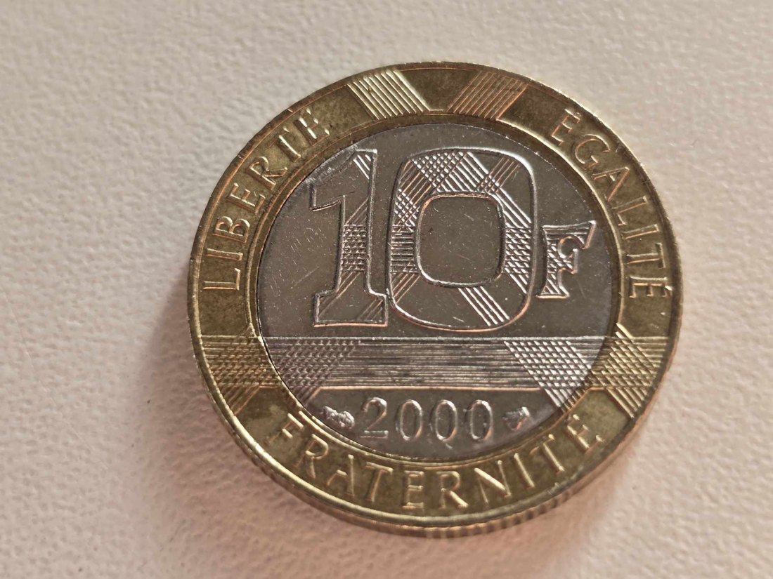  Frankreich 10 Franc 2000 VZ   