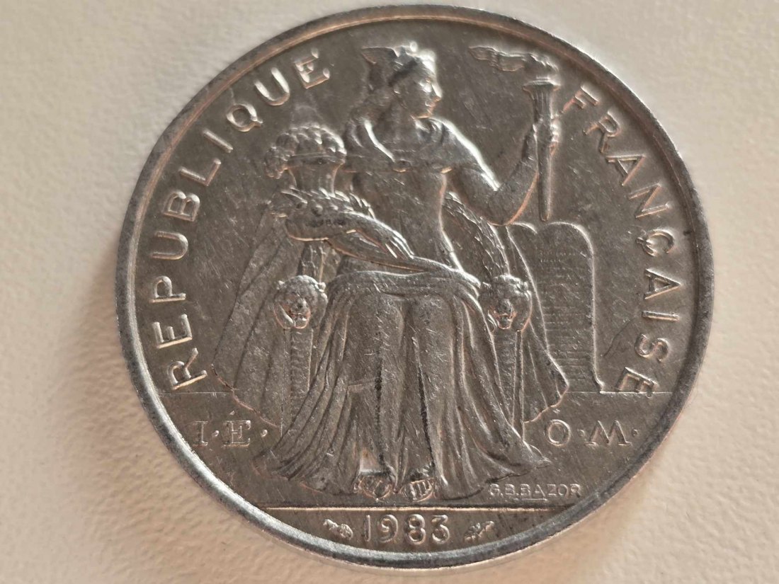  Franz. Polynesien 5 Franc 1983 VZ   