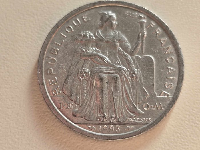  Franz. Polynesien 2 Franc 1993 Umaluf   