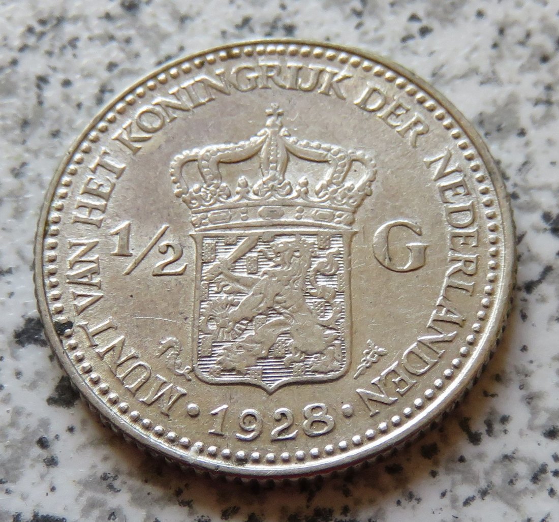  Niederlande 1/2 Gulden 1928   