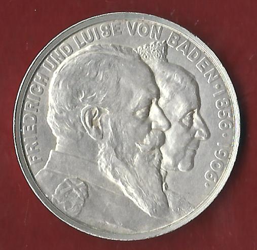  NEU 5 Mark Baden HOchzeit 1906 ST- R Koblenzer Münzen Studio Koblenz Frank Maurer AH867   