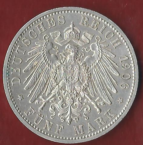  NEU 5 Mark Baden HOchzeit 1906 ST- R Koblenzer Münzen Studio Koblenz Frank Maurer AH867   