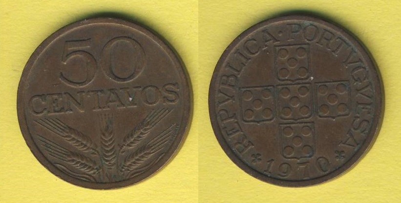  Portugal 50 Centavos 1970   