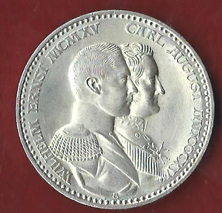  NEU 3 Mark Mecklenburg Schwerin 1915 fein st RRR Koblenzer Münzen Studio Koblenz Frank Maurer AH874   