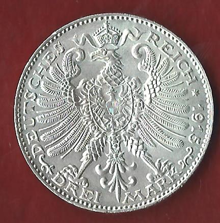  NEU 3 Mark Mecklenburg Schwerin 1915 fein st RRR Koblenzer Münzen Studio Koblenz Frank Maurer AH874   