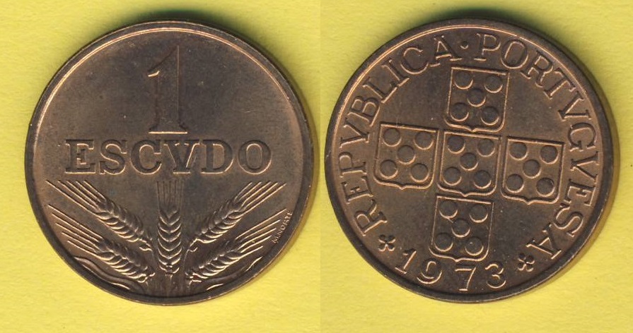  Portugal 1 Escudo 1973 Top   