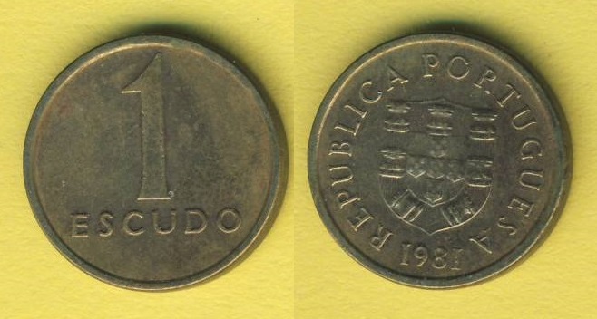 Portugal 1 Escudo 1981   