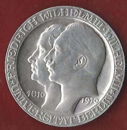  NEU 3 Mark Preussen Uni Berlin st R Koblenzer Münzen Studio Koblenz Frank Maurer AH884   
