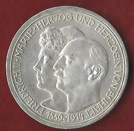  NEU 3 Mark Anhalt 1914 st R Koblenzer Münzen Studio Koblenz Frank Maurer AH885   