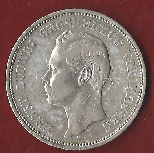  NEU 5 Mark Hessen 1898 vz R Koblenzer Münzen Studio Koblenz Frank Maurer AH892   