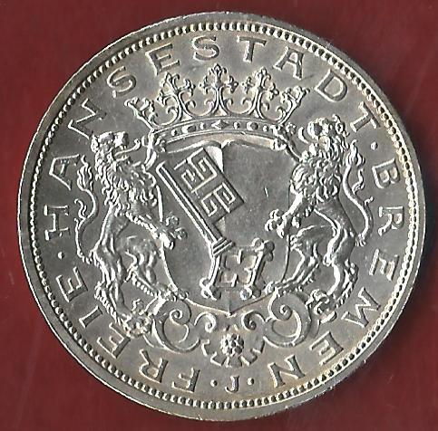  NEU 5 Mark Bremen 1906 st R Koblenzer Münzen Studio Koblenz Frank Maurer AH908   