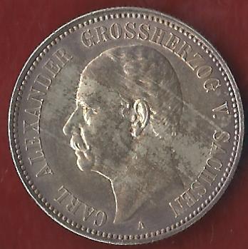  NEU 2 Mark Sachsen Weimar Eisenach 1898 ST R Koblenzer Münzen Studio Koblenz Frank Maurer AH922   