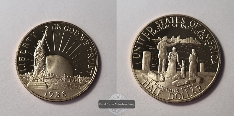  USA 1/2 Dollar 1986 [S] Nation of Immigrants FM-Frankfurt   