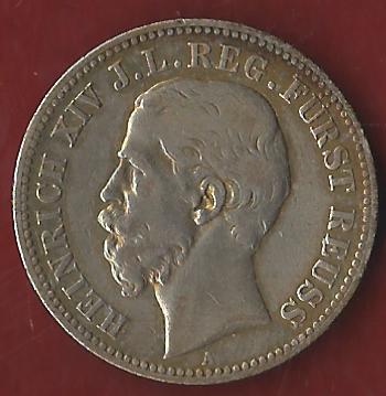  NEU 2 Mark Reuss jüngere Linie 1884 ss R  Koblenzer Münzen Studio Koblenz Frank Maurer AH934   