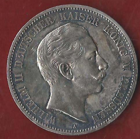  NEU 5 Mark Preussen 1888 st- aus PP RRR  Koblenzer Münzen Studio Koblenz Frank Maurer AH941   