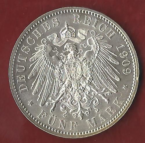  NEU 5 Mark Uni Leipzig 1909 st-  Koblenzer Münzen Studio Koblenz Frank Maurer AH944   