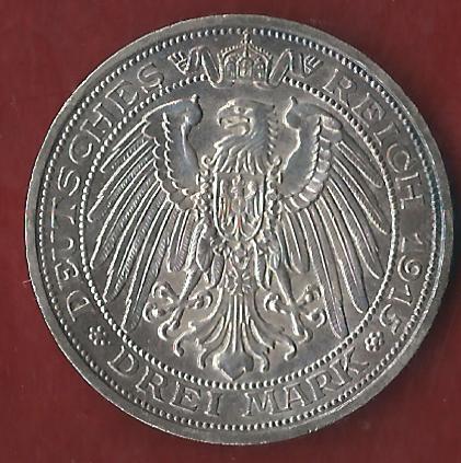  NEU 3 Mark Preussen Mandfeld 1915 st  Koblenzer Münzen Studio Koblenz Frank Maurer AH946   