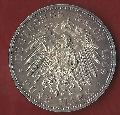  NEU 5 Mark Uni Leipzig 1909 st  Koblenzer Münzen Studio Koblenz Frank Maurer AH947   