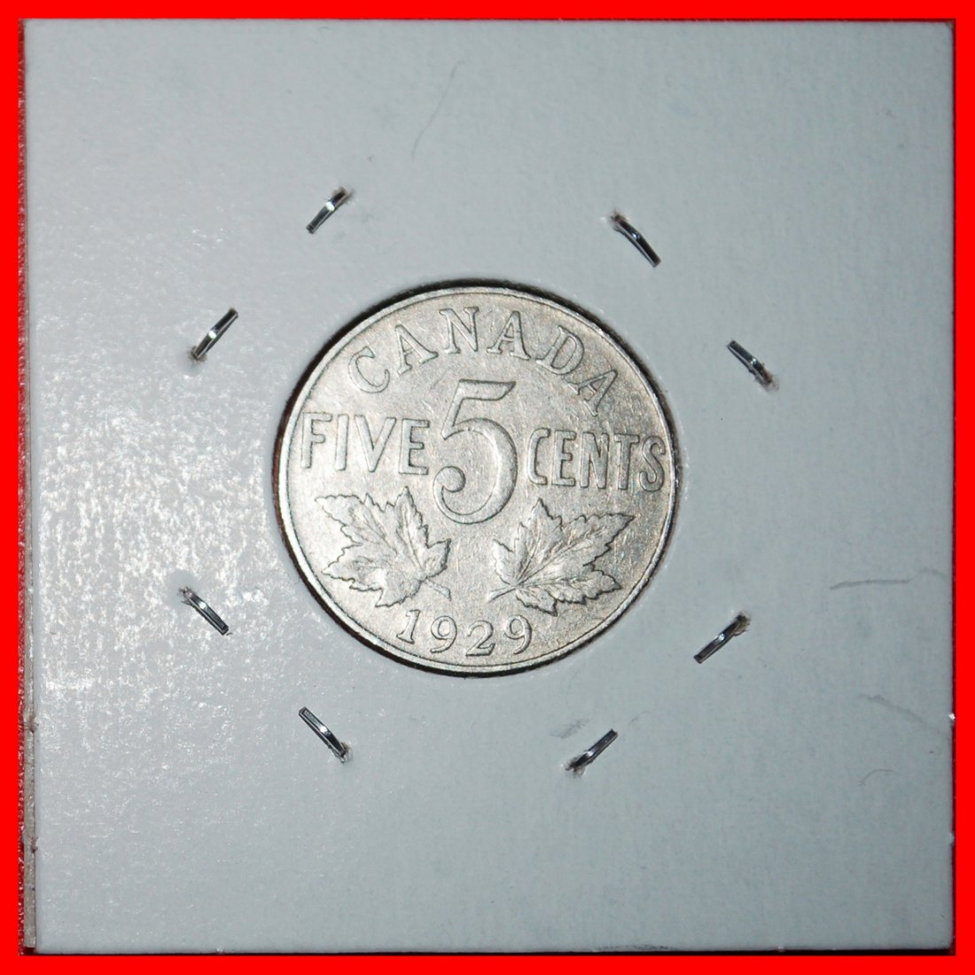 Ⰶ NICHT SILBER (1922-1936): KANADA ★ 5 CENT 1929 MIT INDIEN! GEORG V. (1911-1936) OHNE VORBEHALT!