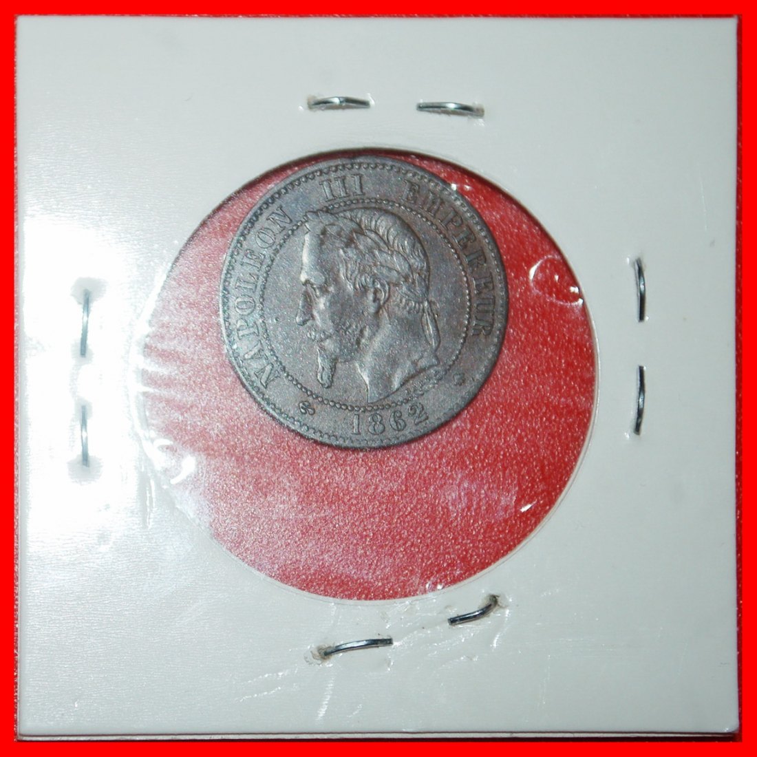 Ⰶ ADLER (1861-1862):FRANKREICH★2 CENTIME 1862A NAPOLEON III. (1852-1870) IN PACKUNG★OHNE VORBEHALT!