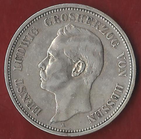  NEU 5 Mark Hessen 1899 ss-vz Koblenzer Münzen Studio Koblenz Frank Maurer AH950   