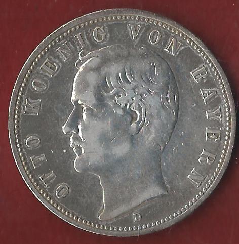  NEU 5 Mark Bayern 1888 ss-vz Koblenzer Münzen Studio Koblenz Frank Maurer AH955   