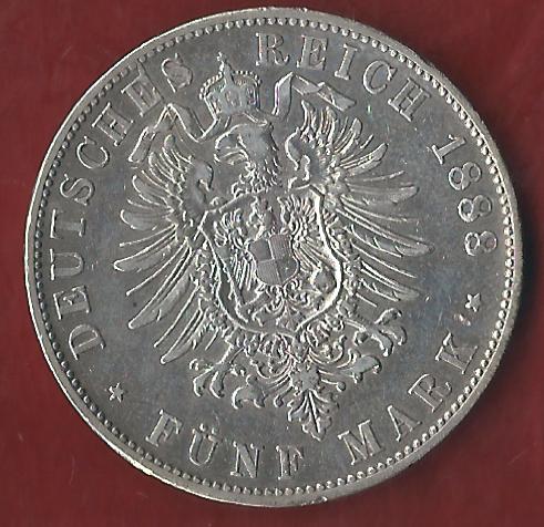  NEU 5 Mark Bayern 1888 ss-vz Koblenzer Münzen Studio Koblenz Frank Maurer AH955   