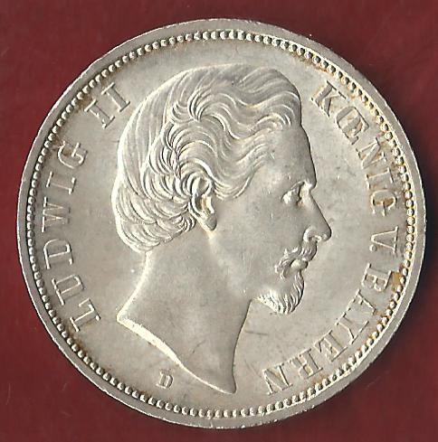  NEU 5 Mark Bayern 1874 st Koblenzer Münzen Studio Koblenz Frank Maurer AH956   