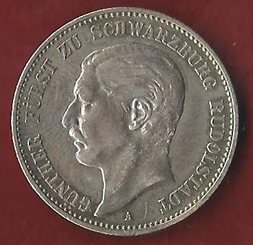  NEU 2 Mark Schwarzburg Rudolstadt 1898 vz Koblenzer Münzen Studio Koblenz Frank Maurer AH958   