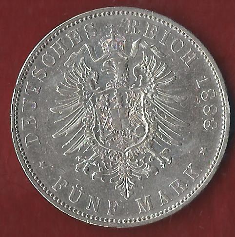  NEU 5 Mark Preuusen WII 1888 ss+ Koblenzer Münzen Studio Koblenz Frank Maurer AH961   