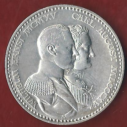  NEU 3 Mark Sachsen Weimar Eisenach 1915 st- Koblenzer Münzen Studio Koblenz Frank Maurer AH962   