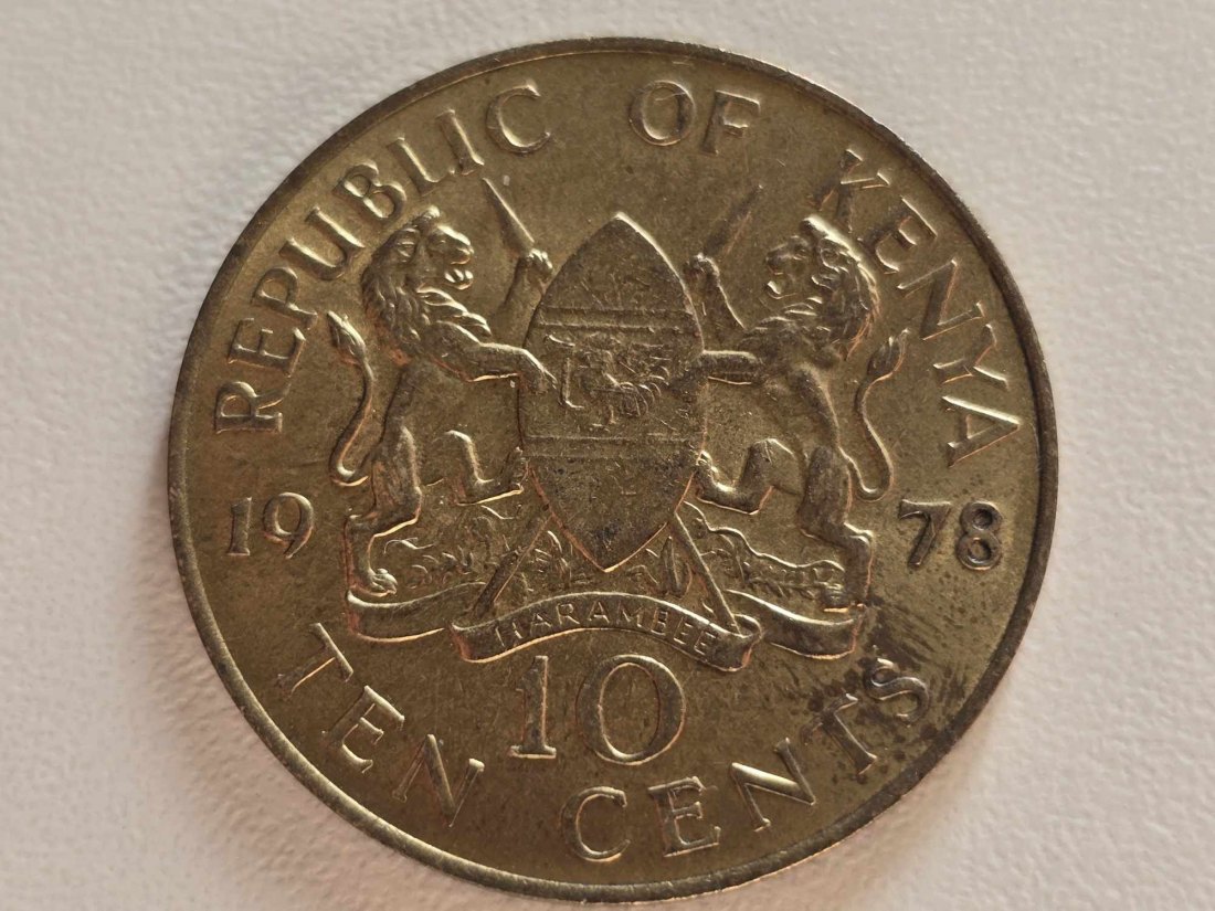  Kenia 10 Cents 1978 VZ   