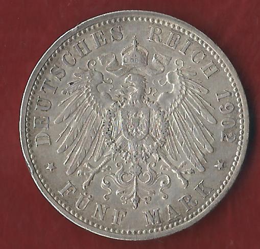  NEU 5 Mark Sachsen Meiningen vz- Koblenzer Münzen Studio Koblenz Frank Maurer AH964   