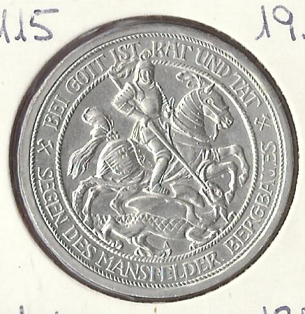  NEU 3 Mark Preuusen Mansfeld 1915 st Koblenzer Münzen Studio Koblenz Frank Maurer AH965   