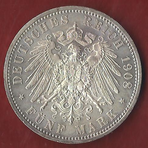  NEU 5 Mark Uni Jena 1908  st Koblenzer Münzen Studio Koblenz Frank Maurer AH967   