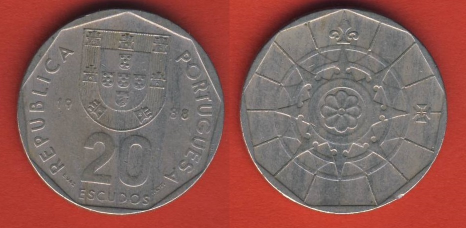 Portugal 20 Escudos 1988   