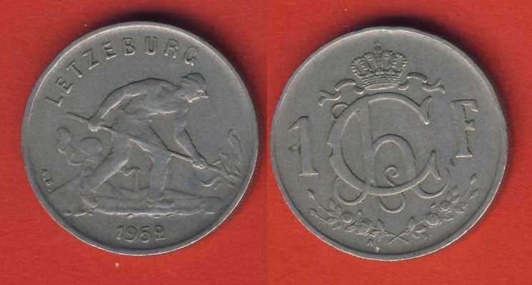  Luxemburg 1 Franc 1952   