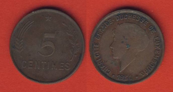  Luxemburg 5 Centimes 1930   