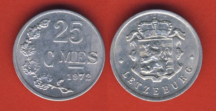  Luxemburg 25 Centimes 1972   