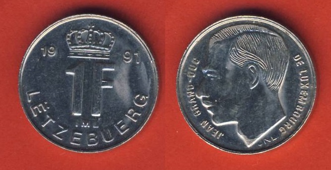  Luxemburg 1 Franc 1991   