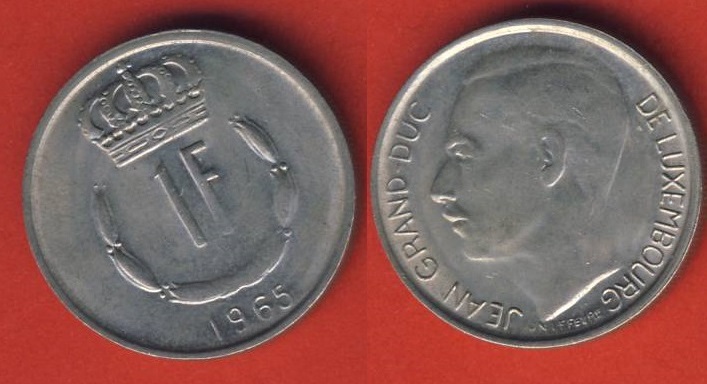  Luxemburg 1 Franc 1965   