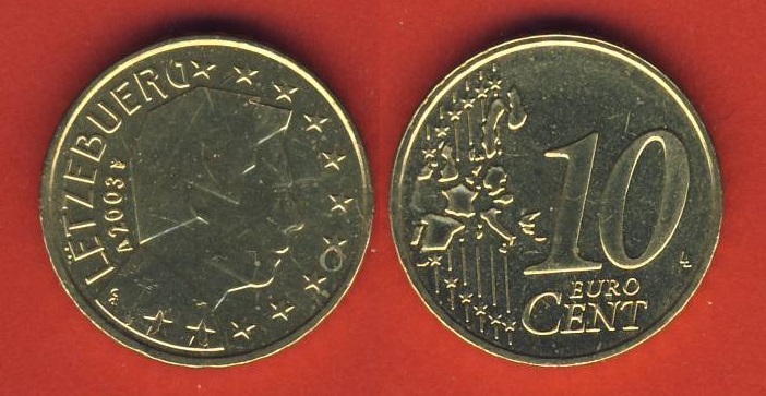  Luxemburg 10 Cent 2003   