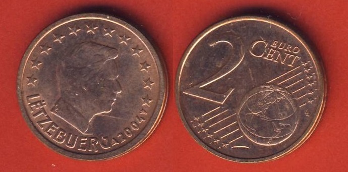  Luxemburg 2 Cent 2004   