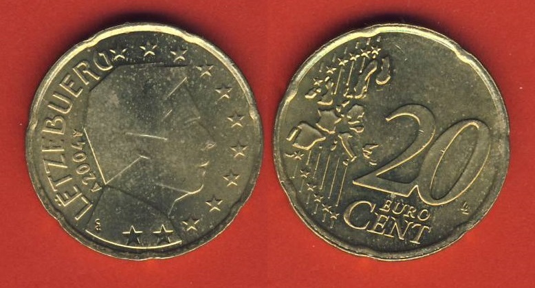  Luxemburg 20 Cent 2004   