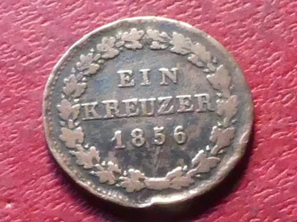  Kupfermünze Nassau 1 Kreuzer 1856   