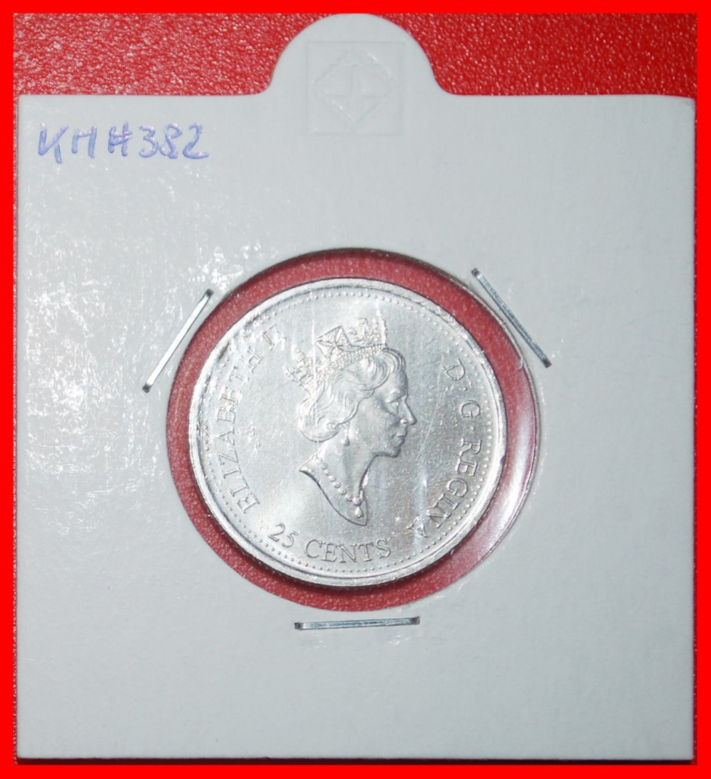  Ⰶ FISCH: KANADA★25 CENT 2000! STG STEMPELGLANZ! ELISABETH II. (1953-2022) IN PACKUNG★OHNE VORBEHALT!   