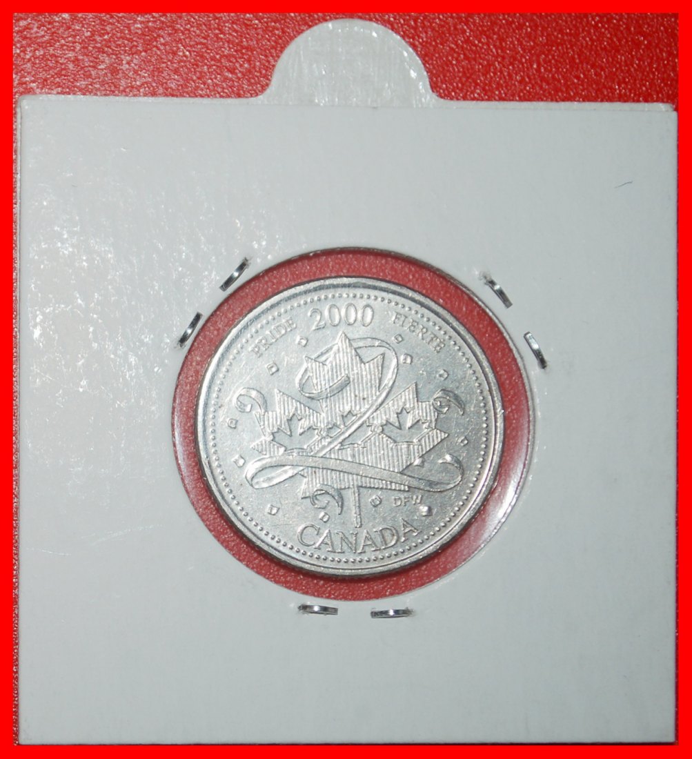  Ⰶ RIBBON 9299: CANADA★25 CENTS 2000! UNC MINT LUSTRE! ELIZABETH II 1953-2022★LOW START ★ NO RESERVE!   